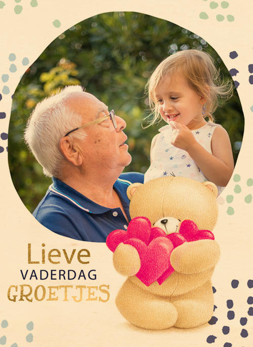 vaderdag fotokaart forever friends lieve vaderdag groetjes