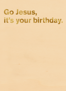 Kerstkaart grof birthday jesus