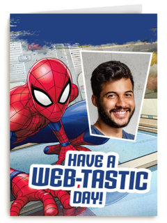 Spiderman fotokaart web tastic day