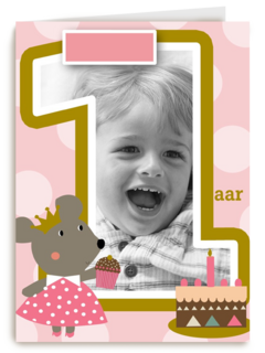 fotokaart kids meisje jarig