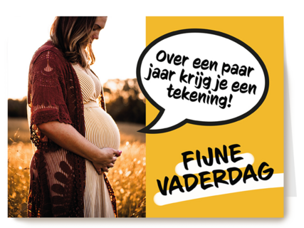 Vaderdagkaart over paar jaar krijg je een tekening
