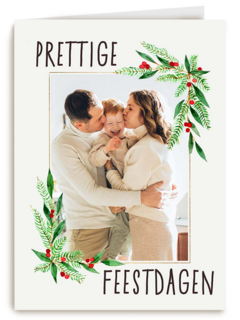 Kerstkaart foto klassiek kader