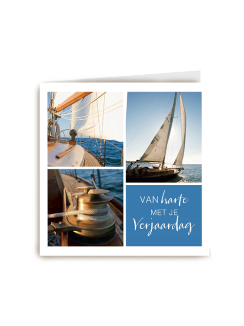 verjaardagskaart met boten