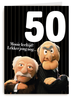 muppets verjaardagskaart statler en waldorf