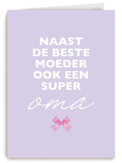moederdag kaart hip ook een super oma