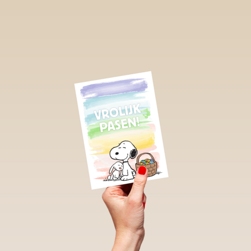 pasen kaart snoopy vrolijk pasen