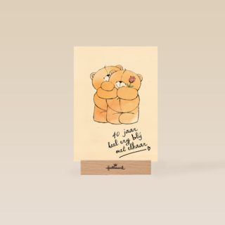 Huwelijkskaart 40 jaar heel blij met elkaar