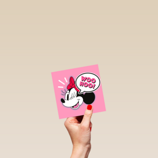 Zomaar kaart Minnie Mouse woohoo