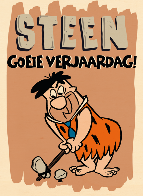 steengoeie verjaardag met fred flintstones