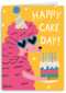 Verjaardagskaart Happy Cake Day