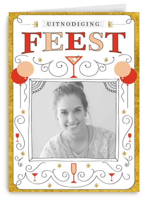 fotokaart uitnodiging feest