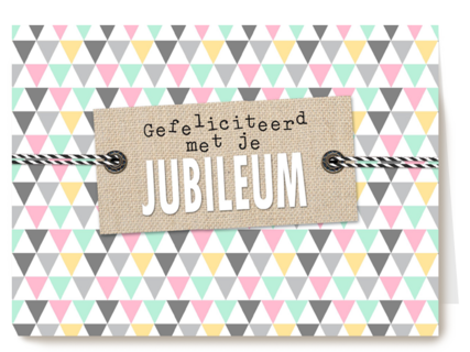 label jubileum pastel vlaggen