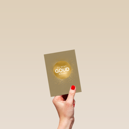 moederdag kaart stijlvol jij bent goud waard gouden cirkel