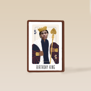 Verjaardagskaart foto birthday king