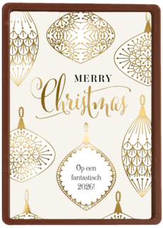 Merry Christmas gouden kersthangers