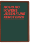 kerstkaart hohoho ik wens je fijne kerst enzo