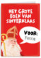 Sinterklaaskaart Het grote boek van Sinterklaas