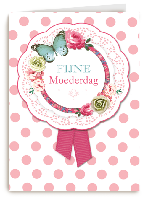 moederdag kaart fijne moederdag broche