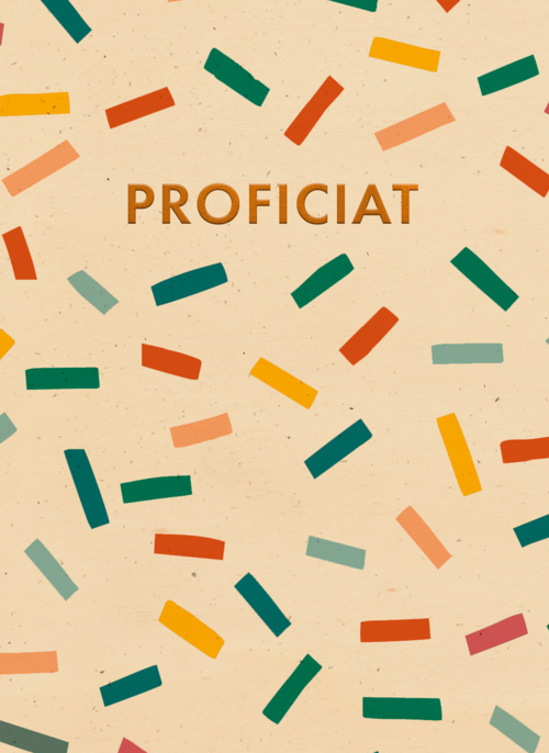 Proficiat met confetti