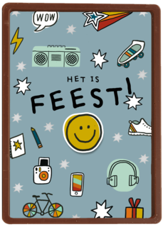 verjaardagskaart het is feest