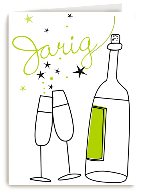 tekening champagne en glazen