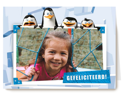 Penguins verjaardag fotokaart