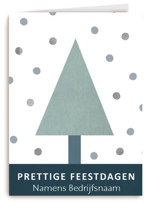 Kerstkaart zakelijk driehoek kerstboom