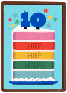 Hiep Hiep Hoera 10 jaar jongen