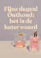 kerstkaart andc hip fijne dagen onthoud het is de kater waard