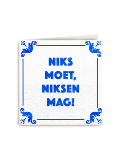 Zomer kaart niks moet niksen mag