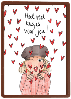 Valentijnskaart Heel veel kusjes voor jou