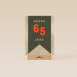 Verjaardagskaart hoera met leeftijd grijs