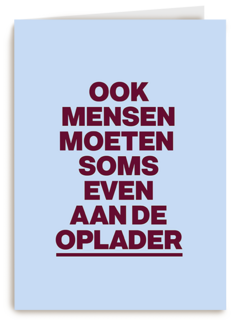 Even aan de oplader AndC