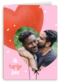 Valentijnskaart foto met hart