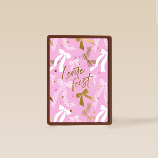 Lentefeest roze strikken