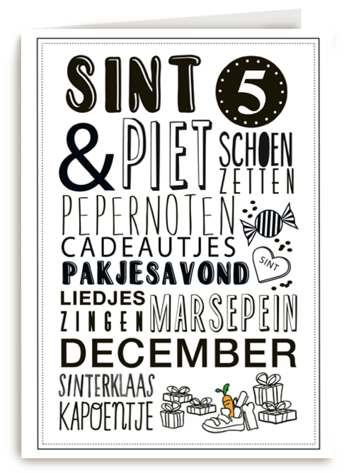 Sinterklaaskaart 5 december
