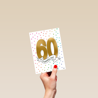 verjaardagskaart 60 en zo geweldig mooi