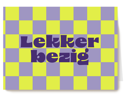 Lekker bezig groen lila