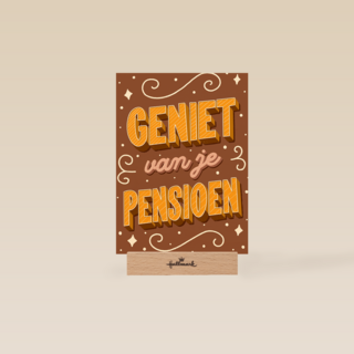 Pensioen kaart geniet van je pensioen