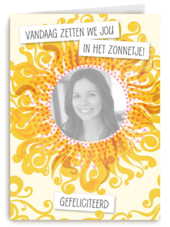 vandaag zetten we jij met deze fotokaart in het zonnetje