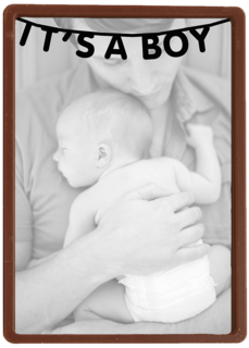 fotokaart enkel its a boy vlaggetje