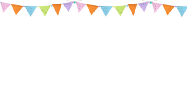 schoolbord met feestslinger