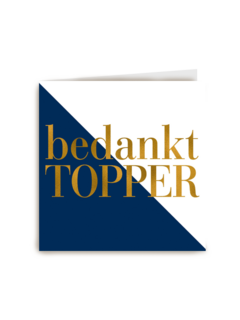 bedankt topper gouden letters