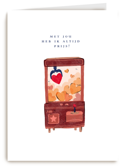 Valentijnsdagkaart hip Met jou heb ik altijd prijs