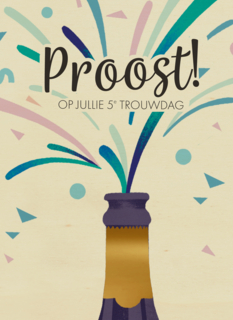 Proost op jullie 5e trouwdag