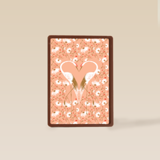 Liefde kaart twee kraanvogels