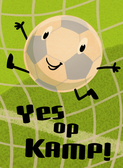 Op kamp kaart voetbal