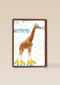 het is feest met giraffe met rolschaatsen