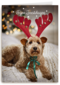 Kerstmis Hond Met Gewei
