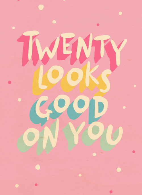 Verjaardagskaart twenty looks good on you vrouw